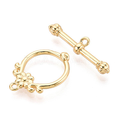 Brass Toggle Clasps KK-T077-01G-1