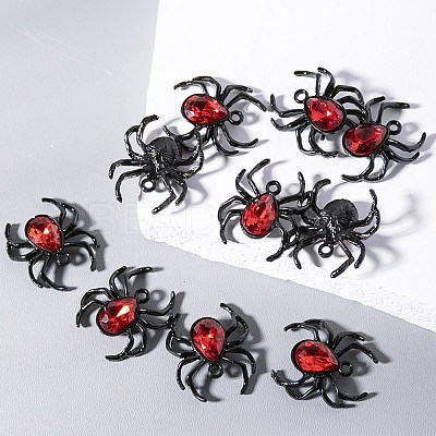 Halloween Alloy Rhinestone Pendants PW-WG39EB4-01-1