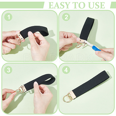 80Pcs 4 Colors Iron Ribbon Ends with Rings IFIN-GO0001-07-1