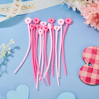 30Pcs 6 Styles Silicone Cable Zip Ties AJEW-TADJ0001-09-1