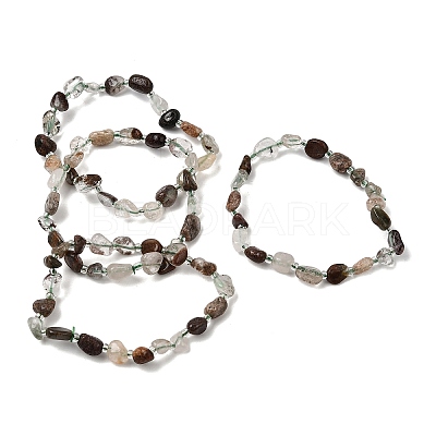Natural Lodolite Quartz Beads Bracelets GG-CBA05D5-02A-09-1