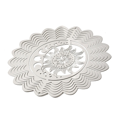 201 Stainless Steel 3D Rotating Hanging Wind Spinner STAS-C166-01C-P-1