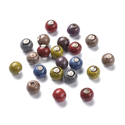 Handmade Fancy Antique Glazed Porcelain Beads PORC-R403-M2-1