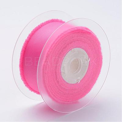 Polyester Frayed Grosgrain Ribbons ORIB-N0002-16mm-09-1