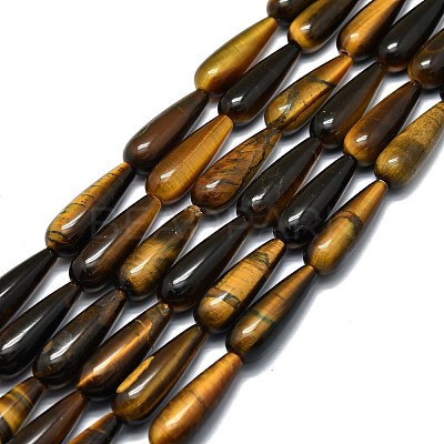 Natural Tiger Eye Beads Strands G-E576-34-1