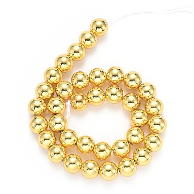 Electroplate Non-magnetic Synthetic Hematite Beads Strands G-L485-01G-M-1