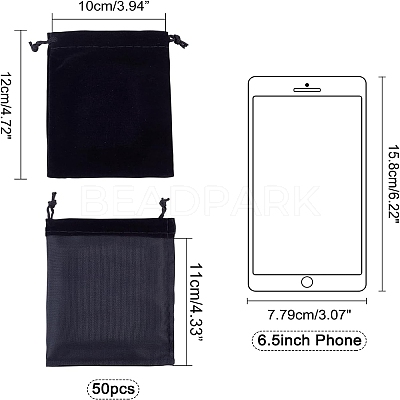 Rectangle Velvet Pouches TP-PH0001-01-1