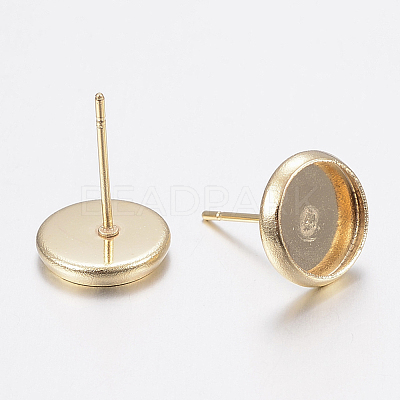 304 Stainless Steel Stud Earring Settings X-STAS-H436-20D-1