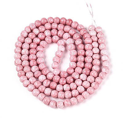 Baking Paint Glass Beads Strands X-DGLA-N016-6mm-02-1
