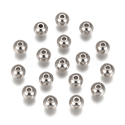 Tarnish Resistant Stainless Steel Beads X-STAS-R033-6mm-1