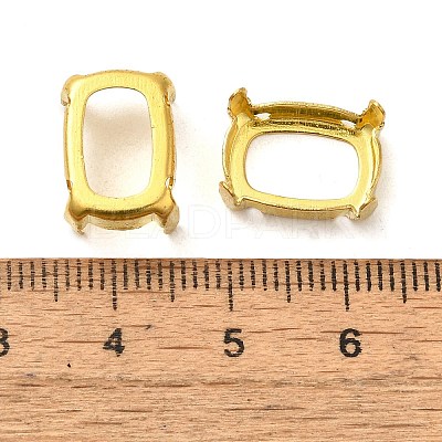 Rectangle Brass Sew on Prong Settings KK-N0084-A05-10x14G-1