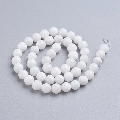 Natural Rainbow Moonstone Beads Strands G-C068-8mm-1-1