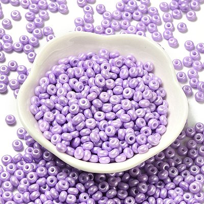 Baking Paint Luster Glass Seed Beads SEED-B001-04A-09-1