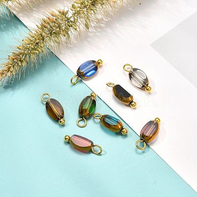 Electroplate Glass Pendants PALLOY-JF00895-1
