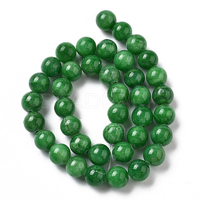 Natural Mashan Jade Round Beads Strands X-G-D263-10mm-XS13-1
