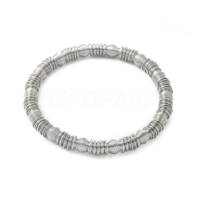 304 Stainless Steel Stretch Bangles for Women BJEW-P315-02B-P-1