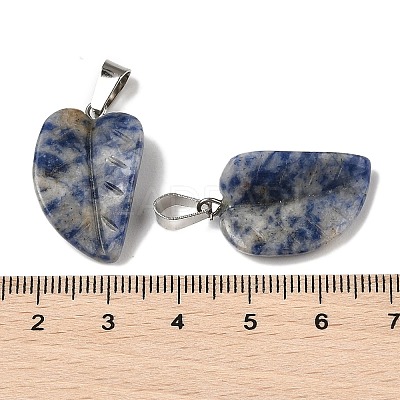 Natural Blue Spot Jasper Pendants G-B127-01P-01-1