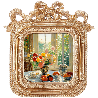 Retro Resin Photo Frame Stand DJEW-SP0001-57B-1