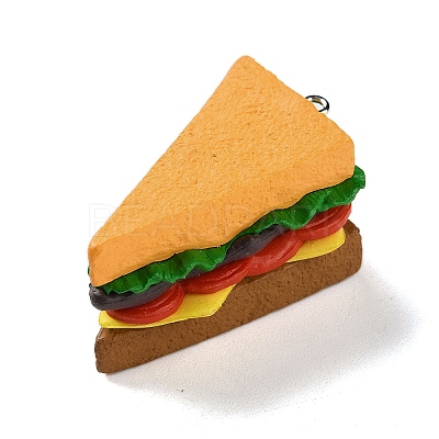 Resin Imitation Food Pendants RESI-Z025-01B-1