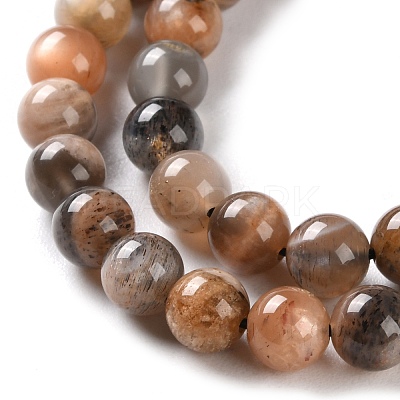 Natural Black Sunstone Beads Strands G-U009-A01-02-1