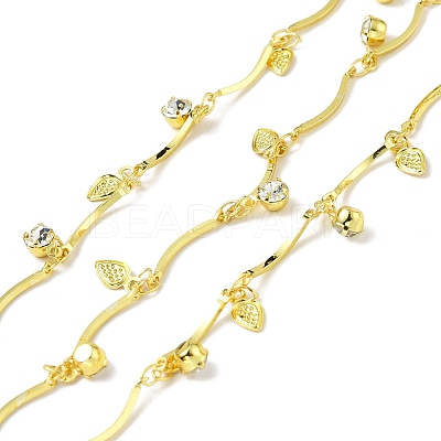 Handmade Eco-friendly Brass Curved Bar Link Chain CHC-E023-29G-1