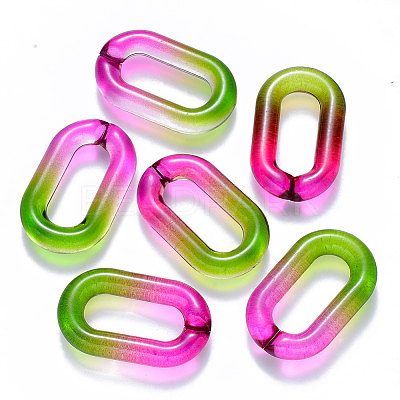 Two Tone Transparent Acrylic Linking Rings LS-OACR-S036-006B-N01-1
