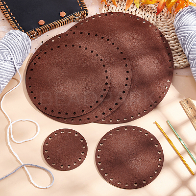 10 Pcs 5 Style Flat Round Felt Fabric DIY-PH0009-24C-1