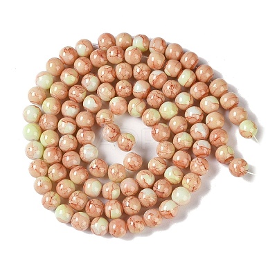 Baking Paint Glass Bead Strands GLAA-H031-01B-02-1