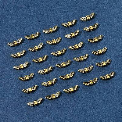 100Pcs Tibetan Style Alloy Fairy Wing Beads TIBEB-FS0001-14-1