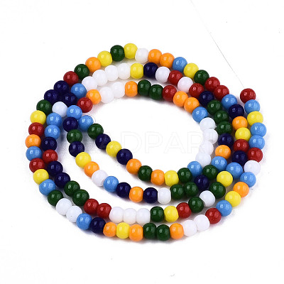 Opaque Glass Beads Strands GLAA-T006-10C-1