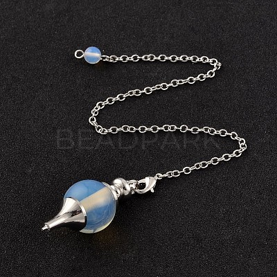 Opalite Sphere Dowsing Pendulums X-BJEW-E292-A11-1
