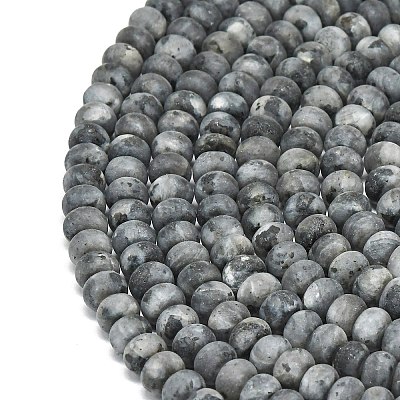 Natural Larvikite Beads Strands G-P575-A38-6x4mm-1