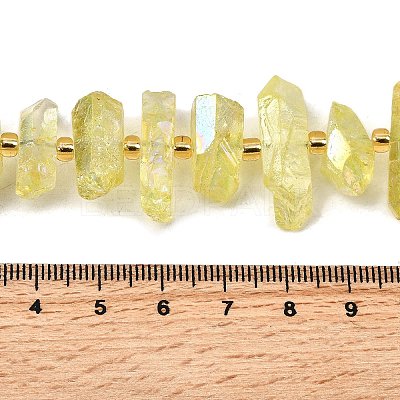 Electroplated Natural Quartz Crystal Beads Strands G-F800-F10-1