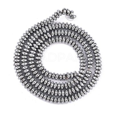 Non-Magnetic Synthetic Hematite Beads Strands X-G-C124-4x2mm-2-1