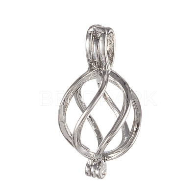 Eco-Friendly Brass Locket Pendants KK-K163-48P-NR-1