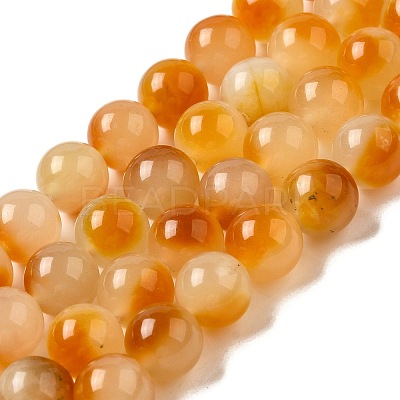 Natural Dyed White Jade Beads Strands G-M402-C04-23-1