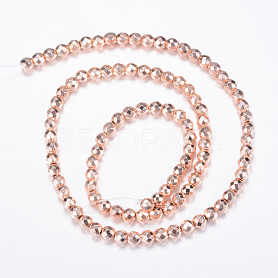 Electroplate Non-magnetic Synthetic Hematite Bead Strands X-G-Q465-16RG-1