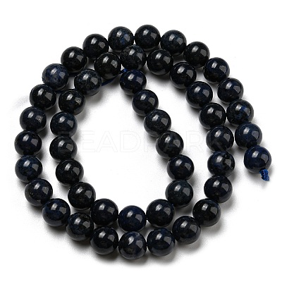 Grade AA Natural Dumortierite Quartz Beads Strands G-R494-A14-03-1