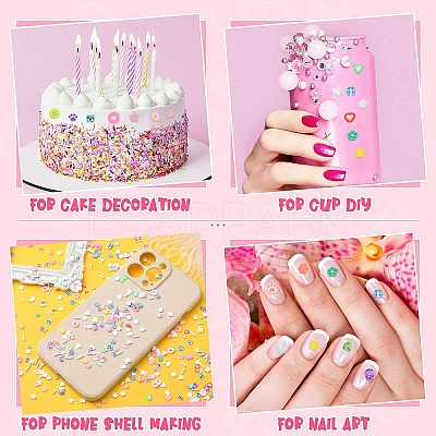 30G 6 Styles Handmade Polymer Clay Cabochons CLAY-CJ0001-64-1