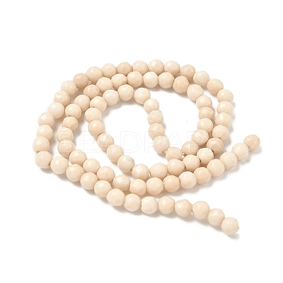 Natural Fossil Beads Strands X-G-K209-05D-4mm-1