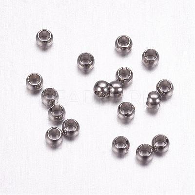 Tarnish Resistant 316 Surgical Stainless Steel Crimp Beads STAS-F117-03P-1