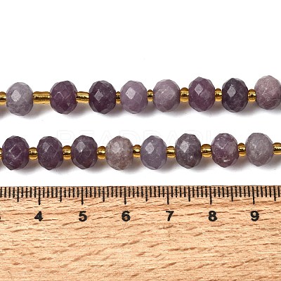 Natural Lepidolite Beads Strands G-D105-B08-1