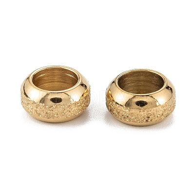 Ion Plating(IP) Frosted 201 Stainless Steel European Beads LS-STAS-B020-13G-1