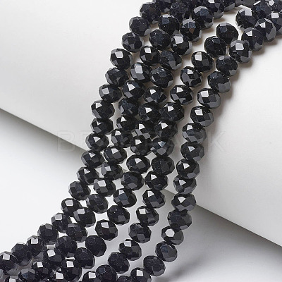 Opaque Solid Color Glass Beads Strands EGLA-A034-P1mm-D18-1