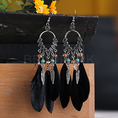Alloy Rhinestone Teardrop Chandelier Earrings FS-WG764FB-06-1