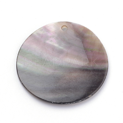 Black Lip Shell Pendants SHEL-Q008-64C-1