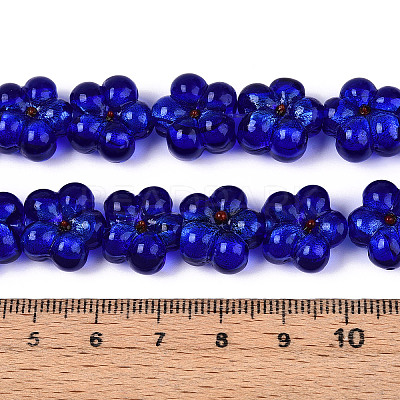 Handmade Silver Foil Glass Beads FOIL-N030-01B-1