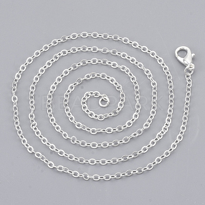 Brass Cable Chains Necklace Making MAK-N029-01S-1