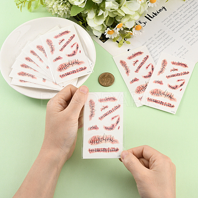 27Pcs Removable Scar Temporary Tattoos DIY-SP0005-66A-1