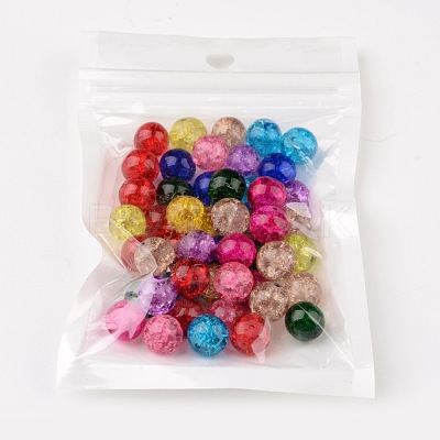 Mixed Crackle Glass Beads X-CCG-Q001-10mm-M-1